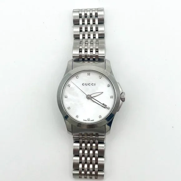 時計 GUCCI MATHER OF PEARL Gucci Watches Gucci Series 1500 Mother of Pearl Diamond